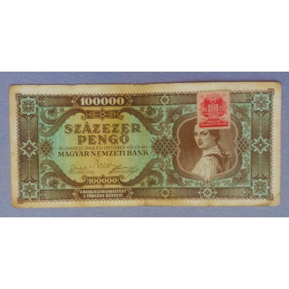 Hungary 100000 Pengo 1945 F