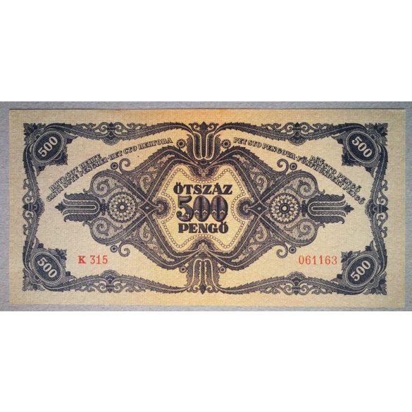 Hungary 500 Pengo 1945 Aunc