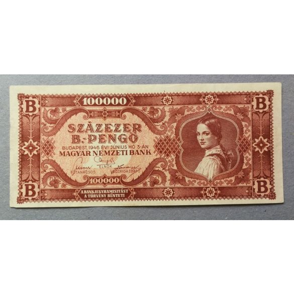 Hungary 100000 B.- Pengő 1946 VF-