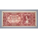 Hungary 100000 B.-pengo 1946 XF+