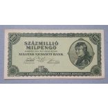 Hungary 100 million Milpengo 1946 aUNC