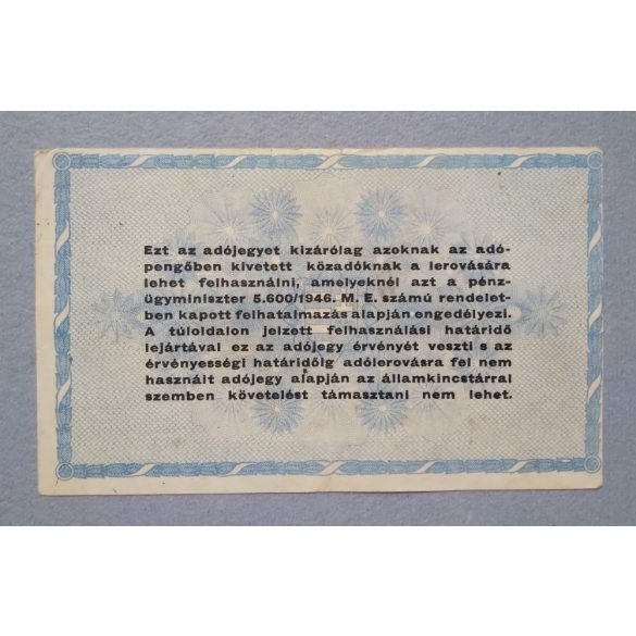 Hungary 10 million Taxpengo 1946 VF