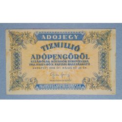 Hungary 10 million Taxpengo 1946 VF-