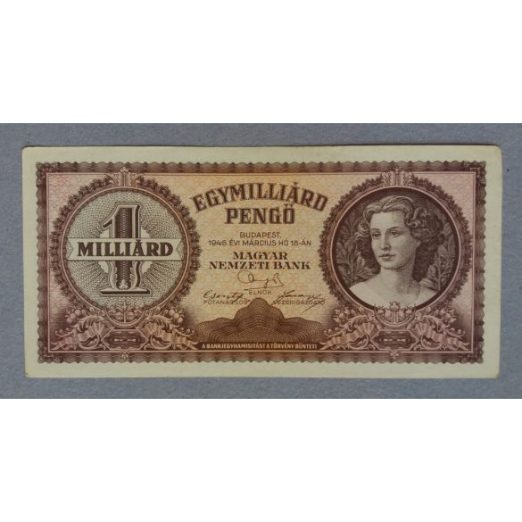 Hungary 1 billion Pengo 1946 XF