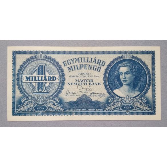 Hungary 1 billion Milpengo 1946 XF