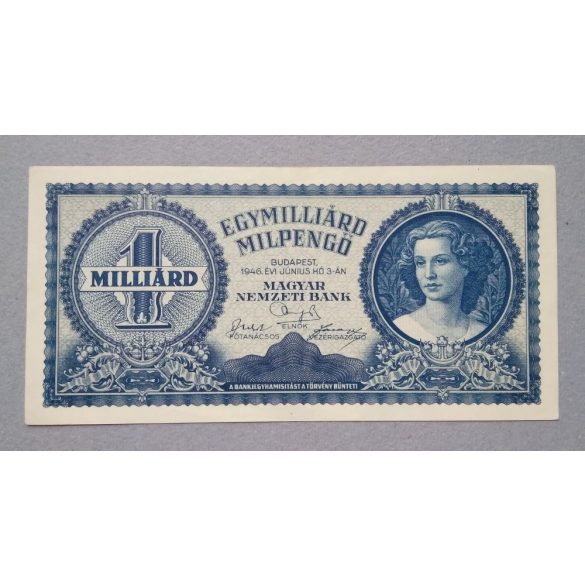 Hungary 10 billion Milpengo 1946 XF+