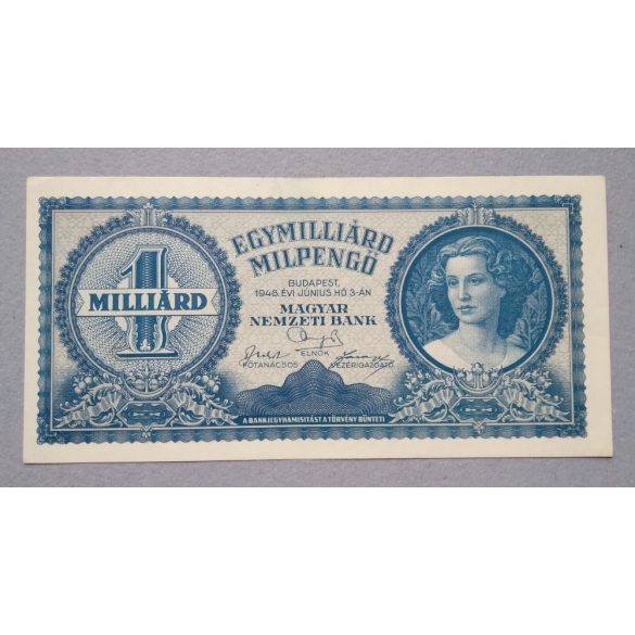 Hungary 1 billion Milpengo 1946 XF