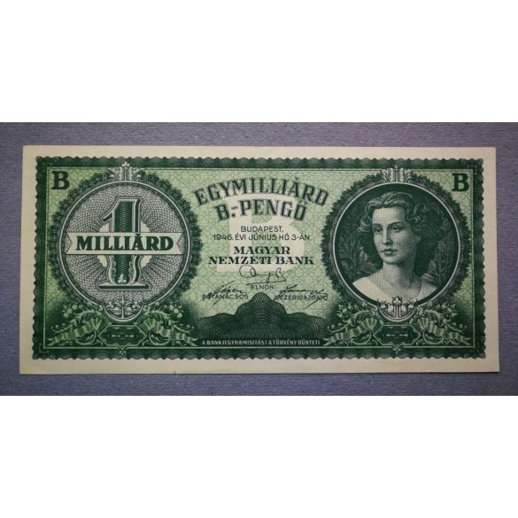 Hungary 1 billion B.-Pengő 1946 aUNC+