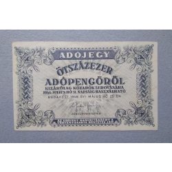 Hungary Tax ticket for 500000 tax stamps 1946 VF