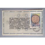 Hungary Tax Ticket 500000 from the Tax Bank 1946 VF - overstamped, with stamp 