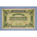 Hungary 50000 Taxpengo 1946 F