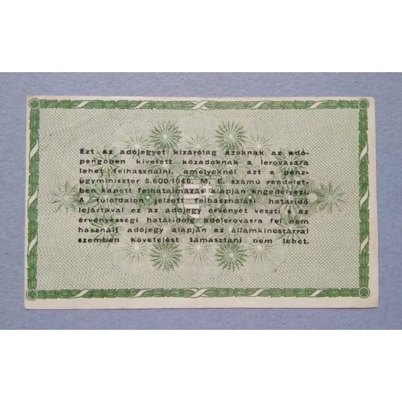 Hungary 50000 Taxpengo 1946 F