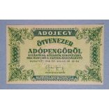 Hungary 50000 Taxpengo 1946 Aunc