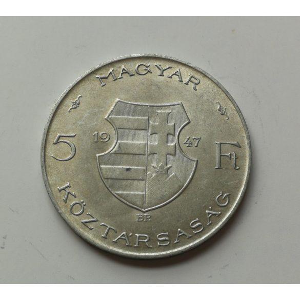 Magyarország Kossuth Lajos 5 Forint 1947 ezüst