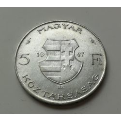 Hungary Lajos Kossuth 5 HUF 1947 XF silver