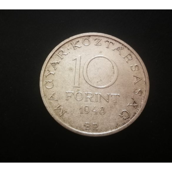 Magyarország 10 Forint Széchenyi István 1948 ezüst emlékérme 20,2 gr