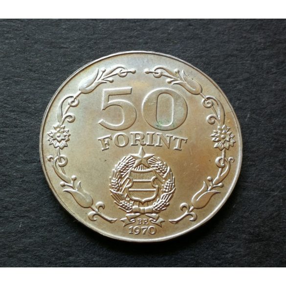 Magyarország 50 Forint 1970 ezüst UNC-, emlékérme