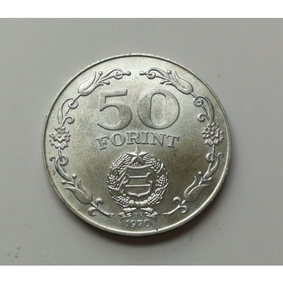 Hungary 50 HUF 1970 silver UNC, Liberation commemorative coin