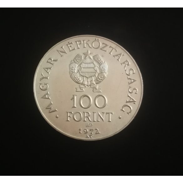 Magyarország 100 Forint Budapest 1972 ezüst emlékérme UNC 22 gr