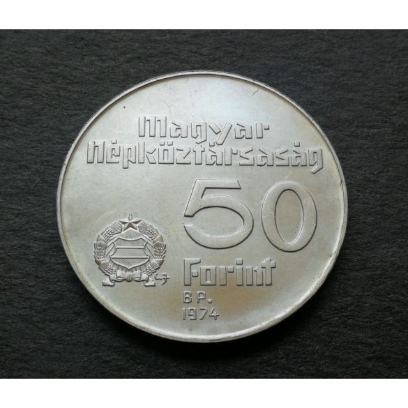 Magyarország 50 Forint 1974 ezüst AUnc  Magyar Nemzati Bank emlékérme