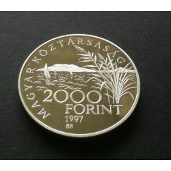   Magyarország 2000 Forint 1997 ezüst PP, Balatoni hajók Helka, Kelén emlékérme