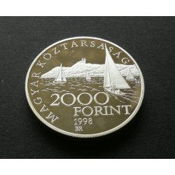   Magyarország 2000 Forint 1998 ezüst PP, Balatoni hajók Phoenix emlékérme