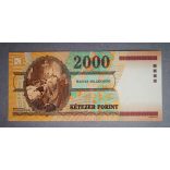 Hungary 2000 HUF 2000 UNC Millennium Commemorative Banknote 