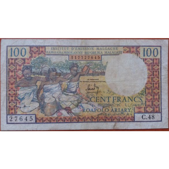 Madagaszkár, Malagasy 100 Francs 1966 F-