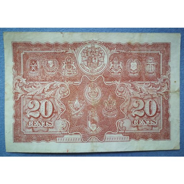 Malaysia 20 Cents 1941 VF-
