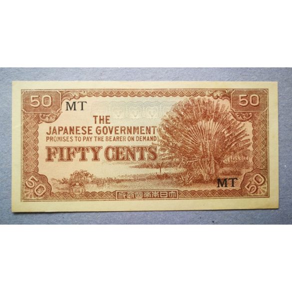 Malajzia 50 Cents 1942 XF - Japán megszállás