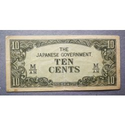 Malajzia 10 Cents 1944 F Japán megszállás