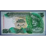 Malaysia 5 Ringgit 1998 UNC