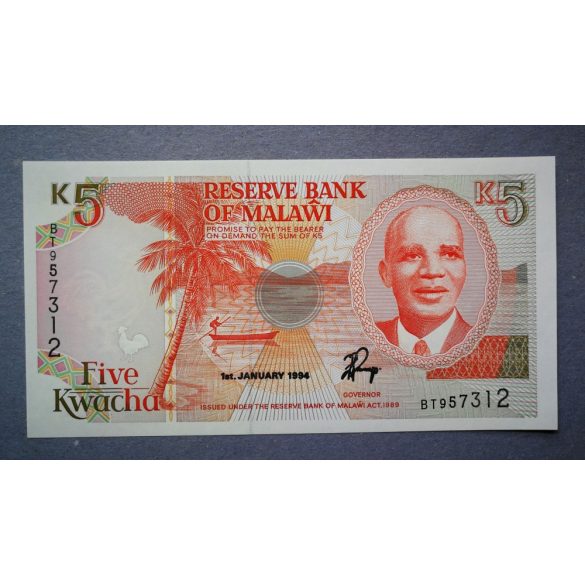 Malawi 5 Kwacha 1994 UNC