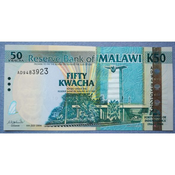 Malawi 50 Kwacha 2004 UNC emlék