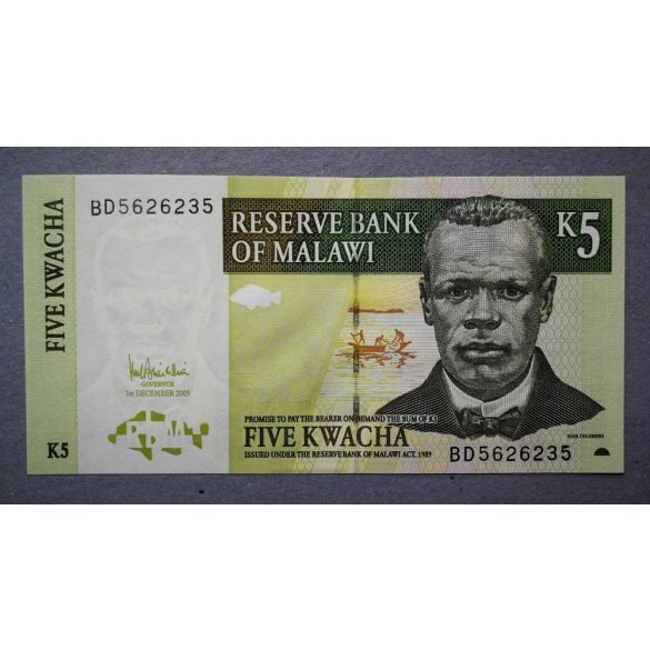 Malawi 5 Kwacha 2005 UNC