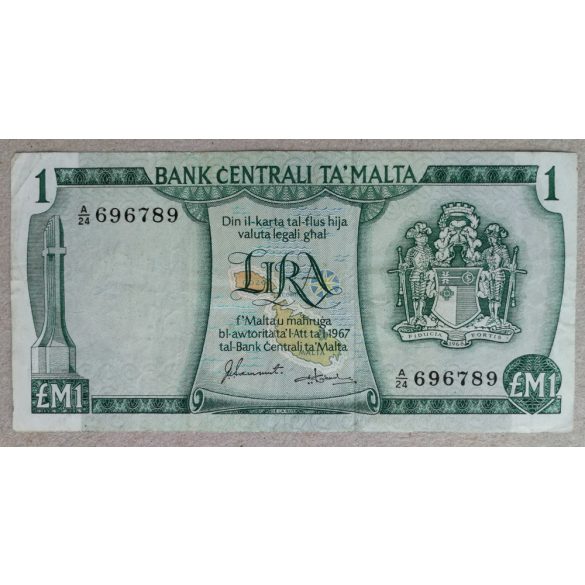 Malta 1 Lira 1973 F