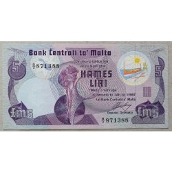 Malta 5 Liri 1979 XF+