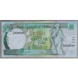 Malta 10 Lira 1989 VF