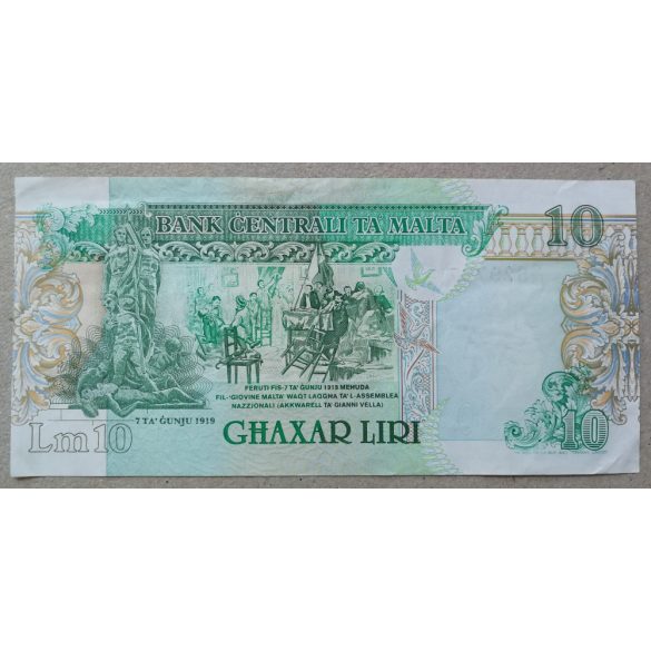 Malta 10 Lira 1989 VF