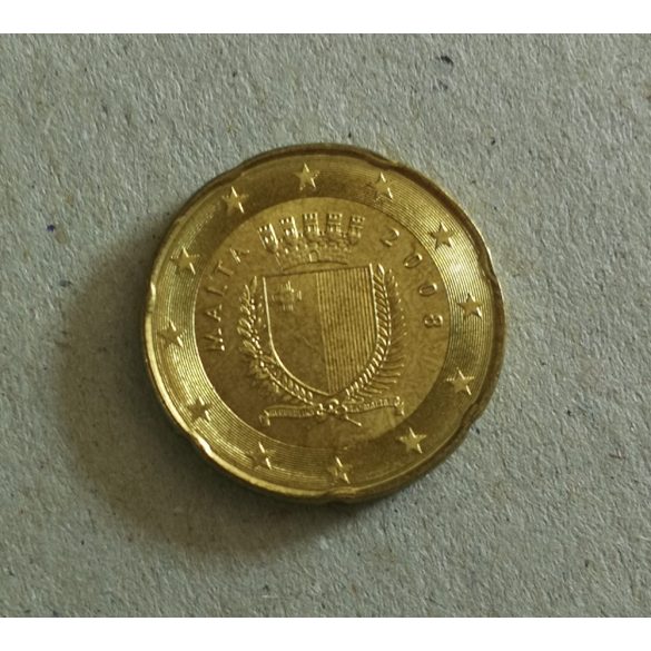 Malta 20 Euro Cent 2008 aUNC+