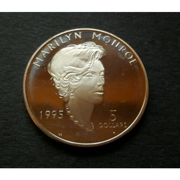 Marshall Islands 5 Dollars 1995 Copper-nickel Prooflike Marilyn Monroe commemorative coin