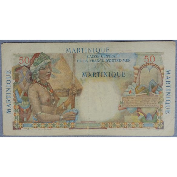 Martinique 50 Francs 1947-49 VF-