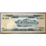 Mauritius 200 Rupees 1989 F