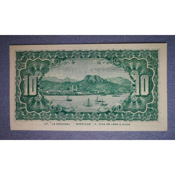 Mexikó 10 centavos 1914 UNC