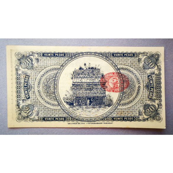 Mexikó 20 Pesos 1914 UNC-