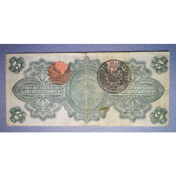 Mexikó 5 pesos 1914 F-