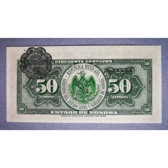 Mexikó 50 centavos 1915 aUNC+
