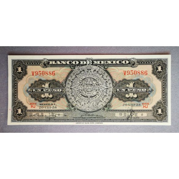 Mexikó 1 Peso 1958 UNC