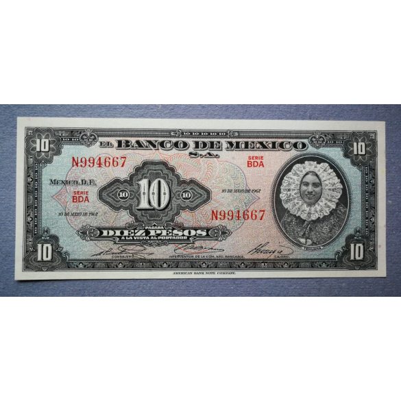 Mexikó 10 pesos 1967 UNC