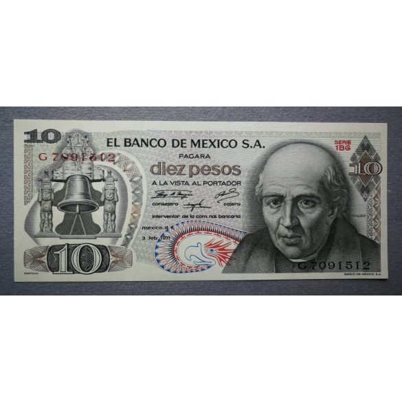 Mexikó 10 pesos 1971 UNC